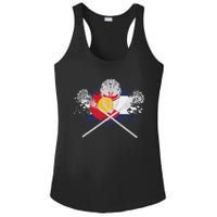 Lacrosse Sticks Crossed Helmet Lax Colorado Flag Ladies PosiCharge Competitor Racerback Tank