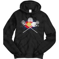 Lacrosse Sticks Crossed Helmet Lax Colorado Flag Tie Dye Hoodie