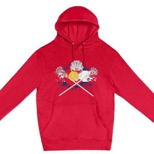 Lacrosse Sticks Crossed Helmet Lax Colorado Flag Premium Pullover Hoodie