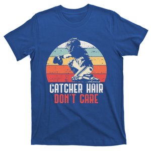 Love Softball Catcher Hair DonT Care Fun Gift Design Gift T-Shirt