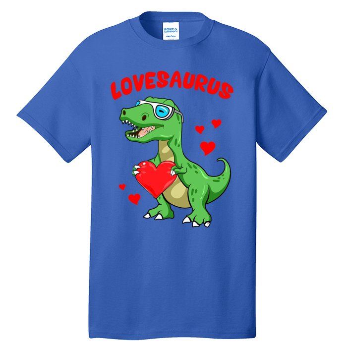 Love Saurus Cute Dinosaur Heart Valentine Gift Tall T-Shirt