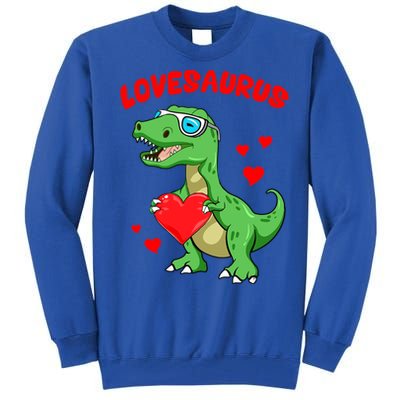 Love Saurus Cute Dinosaur Heart Valentine Gift Tall Sweatshirt