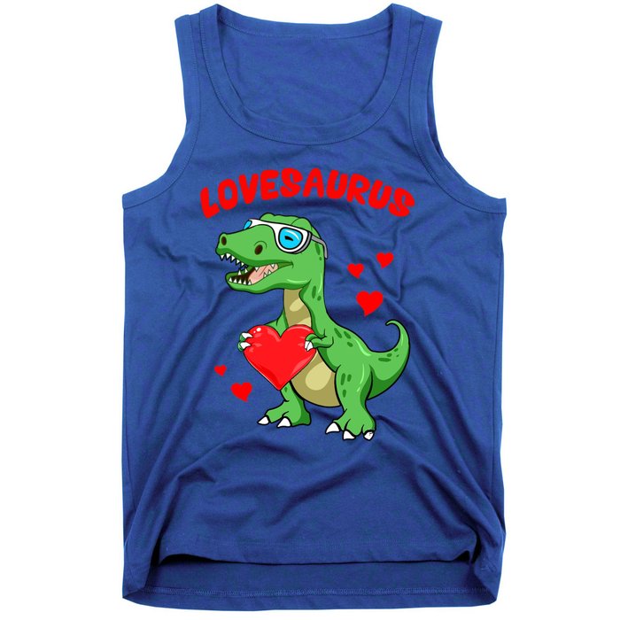 Love Saurus Cute Dinosaur Heart Valentine Gift Tank Top