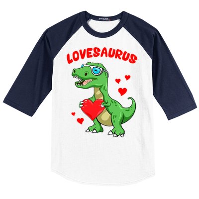 Love Saurus Cute Dinosaur Heart Valentine Gift Baseball Sleeve Shirt