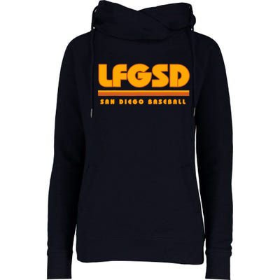 LFGSD San Diego Baseball Womens Funnel Neck Pullover Hood