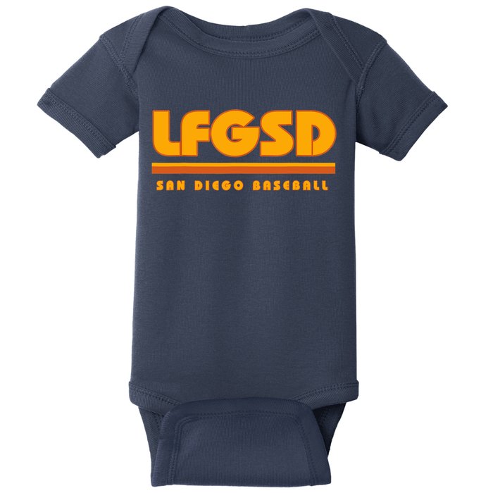 LFGSD San Diego Baseball Baby Bodysuit