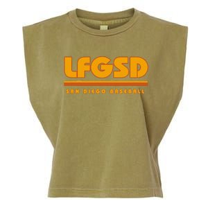 Lfgsd San Diego Baseball Garment-Dyed Women's Muscle Tee