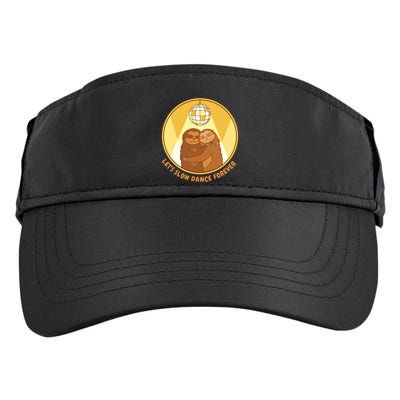 Let's Slow Dance Forever Funny Sloth Adult Drive Performance Visor