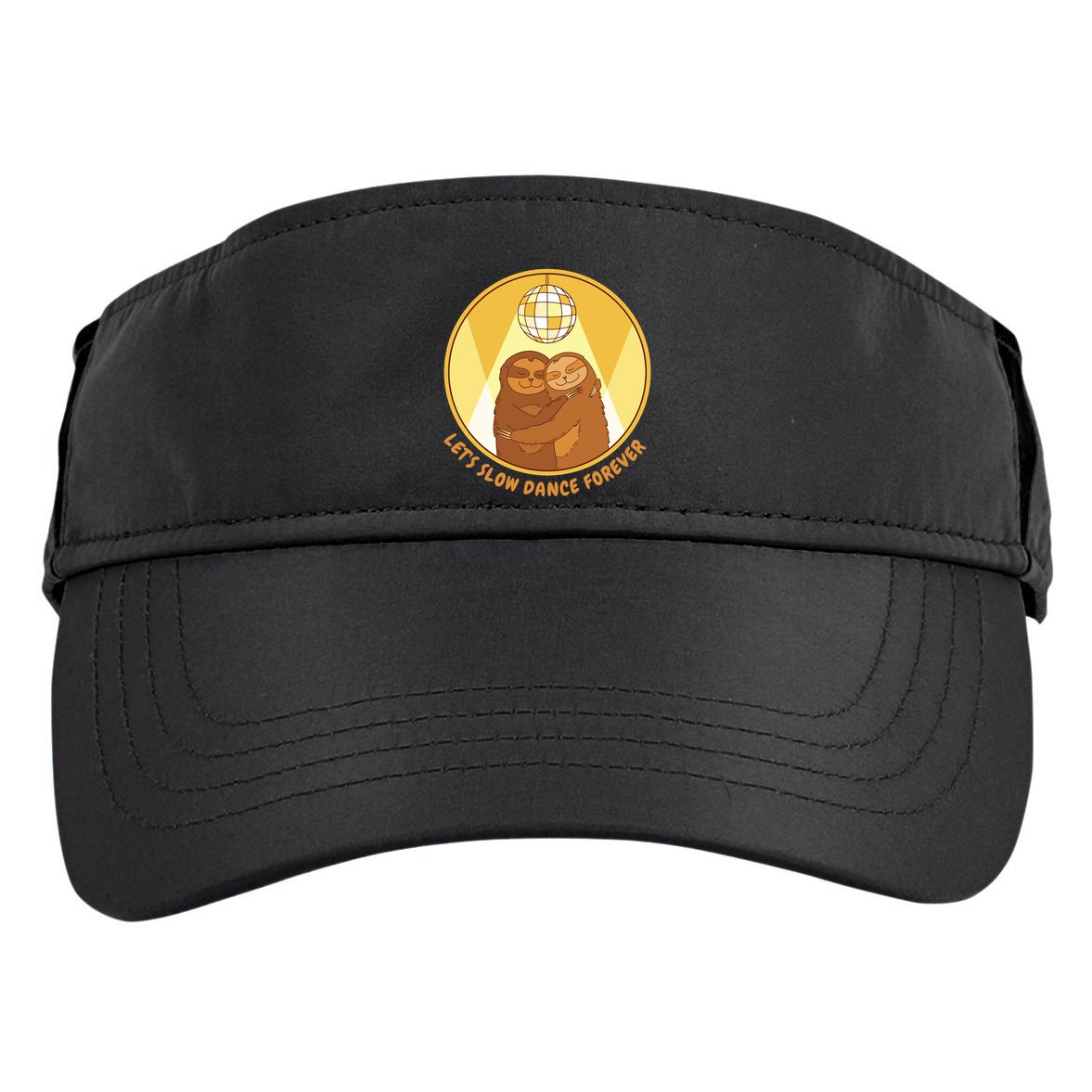 Let's Slow Dance Forever Funny Sloth Adult Drive Performance Visor