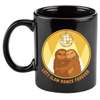 Let's Slow Dance Forever Funny Sloth 11oz C Handle Ceramic Mug