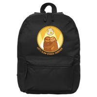 Let's Slow Dance Forever Funny Sloth 16 in Basic Backpack