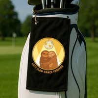 Let's Slow Dance Forever Funny Sloth Golf Towel