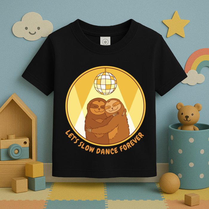 Let's Slow Dance Forever Funny Sloth Toddler T-Shirt