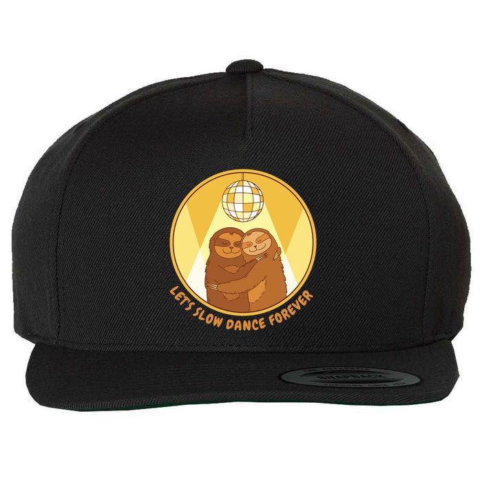 Let's Slow Dance Forever Funny Sloth Wool Snapback Cap
