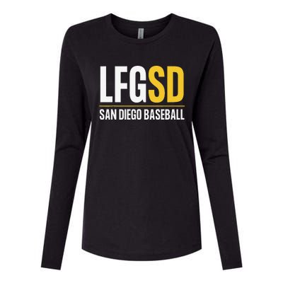 LFGSD San Diego Baseball Supporters Fans Womens Cotton Relaxed Long Sleeve T-Shirt