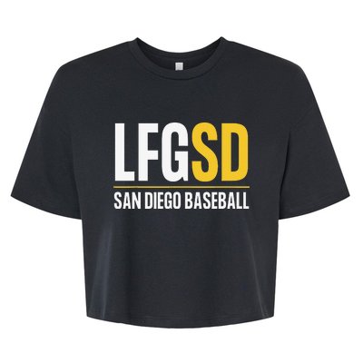 LFGSD San Diego Baseball Supporters Fans Bella+Canvas Jersey Crop Tee