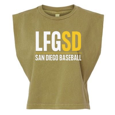 LFGSD San Diego Baseball Supporters Fans Garment-Dyed Women's Muscle Tee