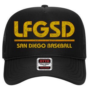 Lfgsd San Diego Baseball High Crown Mesh Back Trucker Hat