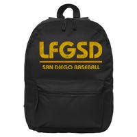 Lfgsd San Diego Baseball 16 in Basic Backpack