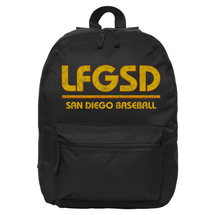 Lfgsd San Diego Baseball 16 in Basic Backpack