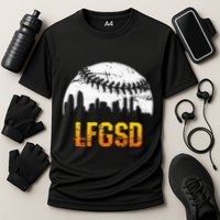 LFGSD San Diego Skyline Baseball Cooling Performance Crew T-Shirt