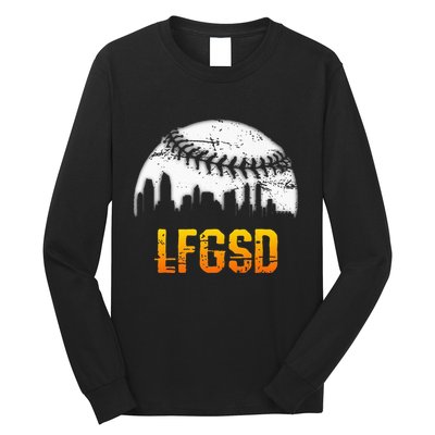 LFGSD San Diego Skyline Baseball Long Sleeve Shirt