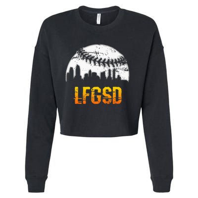 LFGSD San Diego Skyline Baseball Cropped Pullover Crew