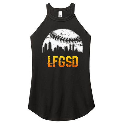 LFGSD San Diego Skyline Baseball Women’s Perfect Tri Rocker Tank