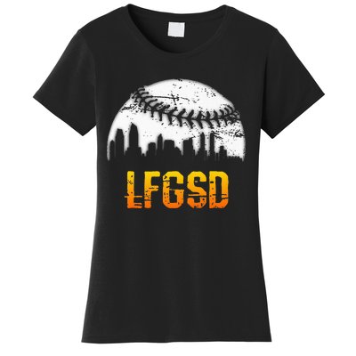 LFGSD San Diego Skyline Baseball Women's T-Shirt