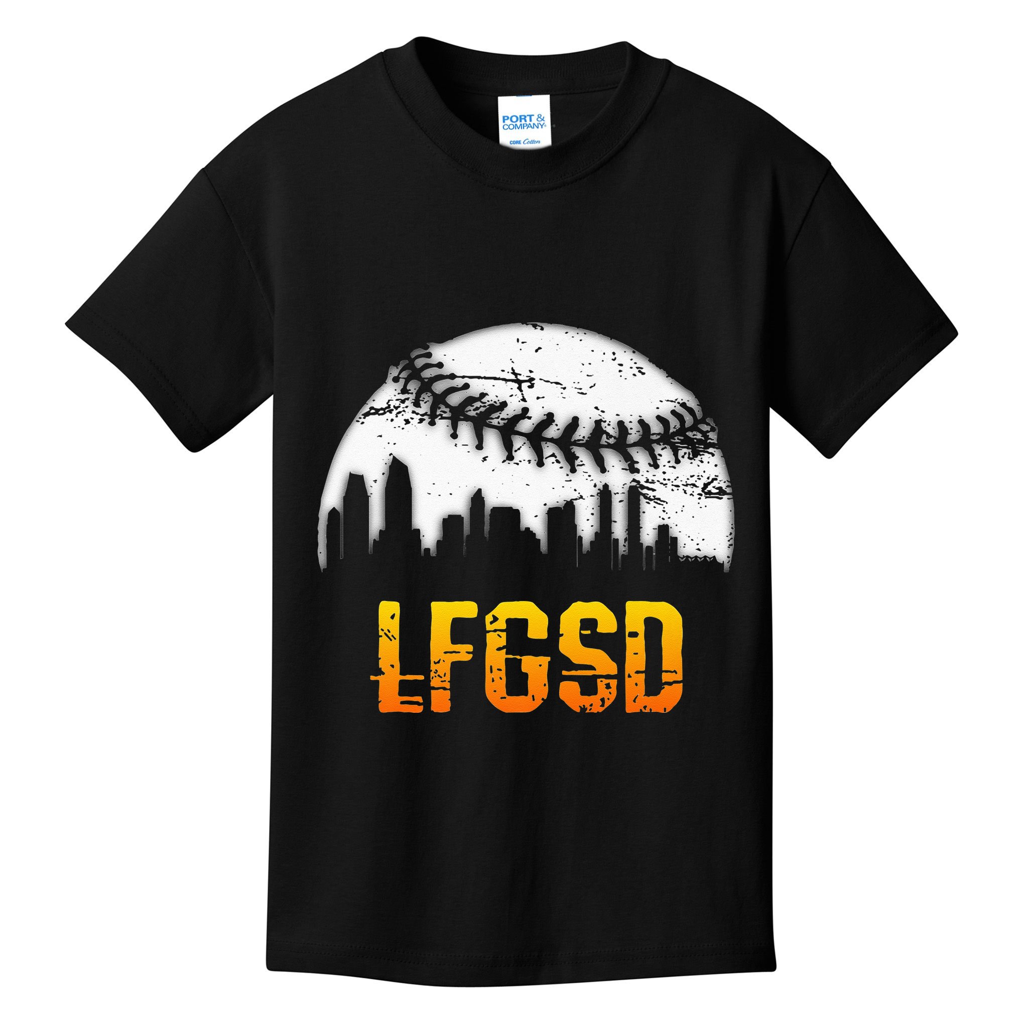 LFGSD San Diego Skyline Baseball Kids T-Shirt