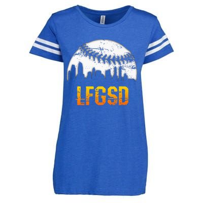 LFGSD San Diego Skyline Baseball Enza Ladies Jersey Football T-Shirt