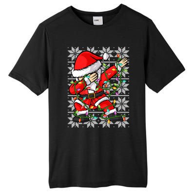 Lighting Santa Dabbing Christmas Ugly Santa Dabbing Xmas Meaningful Gift Tall Fusion ChromaSoft Performance T-Shirt