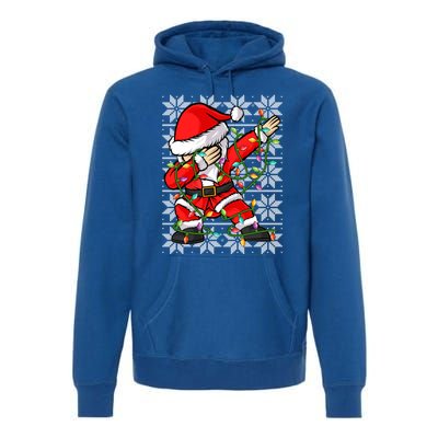 Lighting Santa Dabbing Christmas Ugly Santa Dabbing Xmas Meaningful Gift Premium Hoodie