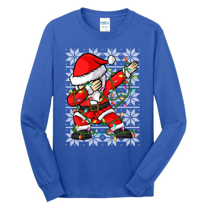 Lighting Santa Dabbing Christmas Ugly Santa Dabbing Xmas Meaningful Gift Tall Long Sleeve T-Shirt