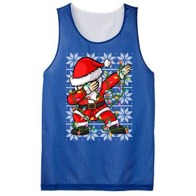 Lighting Santa Dabbing Christmas Ugly Santa Dabbing Xmas Meaningful Gift Mesh Reversible Basketball Jersey Tank