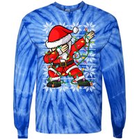 Lighting Santa Dabbing Christmas Ugly Santa Dabbing Xmas Meaningful Gift Tie-Dye Long Sleeve Shirt