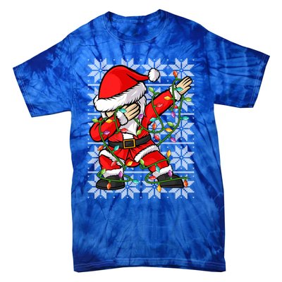 Lighting Santa Dabbing Christmas Ugly Santa Dabbing Xmas Meaningful Gift Tie-Dye T-Shirt