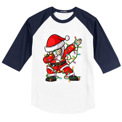 Lighting Santa Dabbing Christmas Ugly Santa Dabbing Xmas Meaningful Gift Baseball Sleeve Shirt