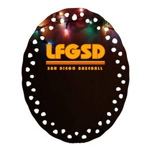 LFGSD San Diego Baseball Ceramic Oval Ornament