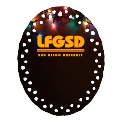 LFGSD San Diego Baseball Ceramic Oval Ornament