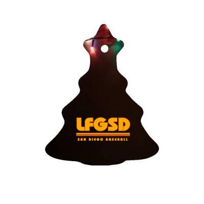 LFGSD San Diego Baseball Ceramic Tree Ornament