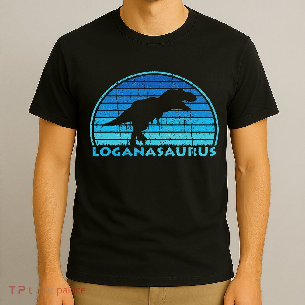 Logan Saurus Dinosaurs Name Gift T-Shirt