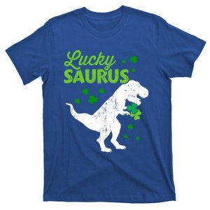 Lucky Saurus Dinosaur Tfunny Giftrex For St Patricks Day Gift T-Shirt