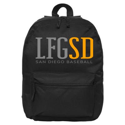 LFGSD San Diego Baseball 16 in Basic Backpack