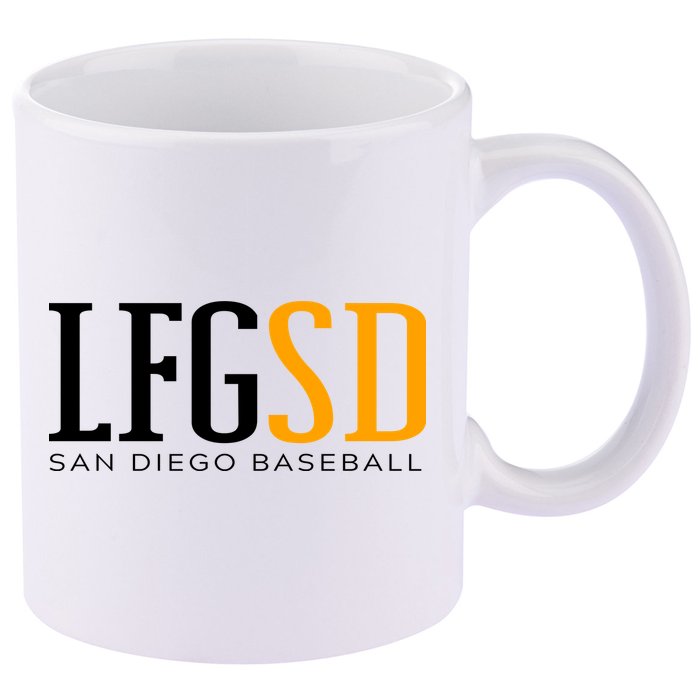 LFGSD San Diego Baseball 11oz C Handle Ceramic Mug