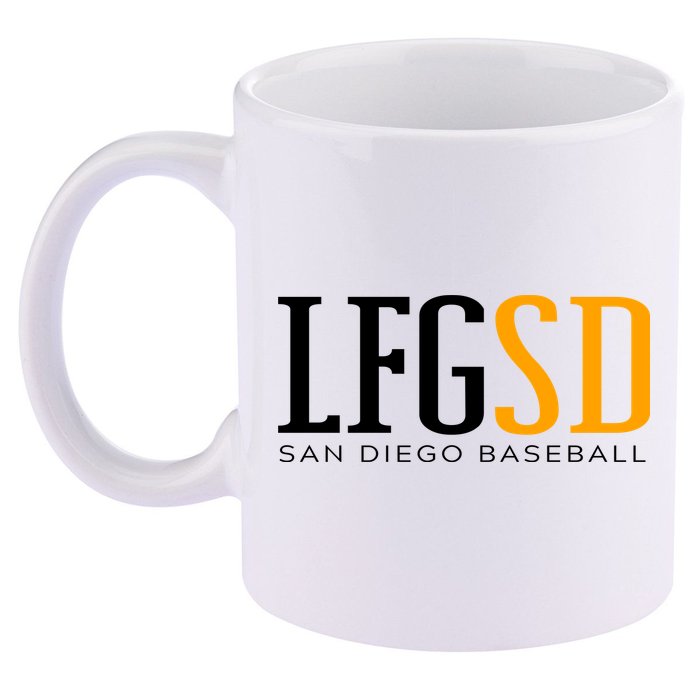 LFGSD San Diego Baseball 11oz C Handle Ceramic Mug