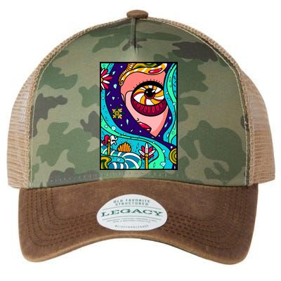 Lucy Sky Diamonds Type Abstract Psychedelic Legacy Tie Dye Trucker Hat