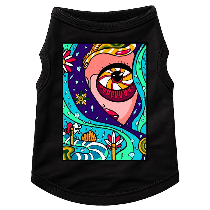 Lucy Sky Diamonds Type Abstract Psychedelic Doggie Tank