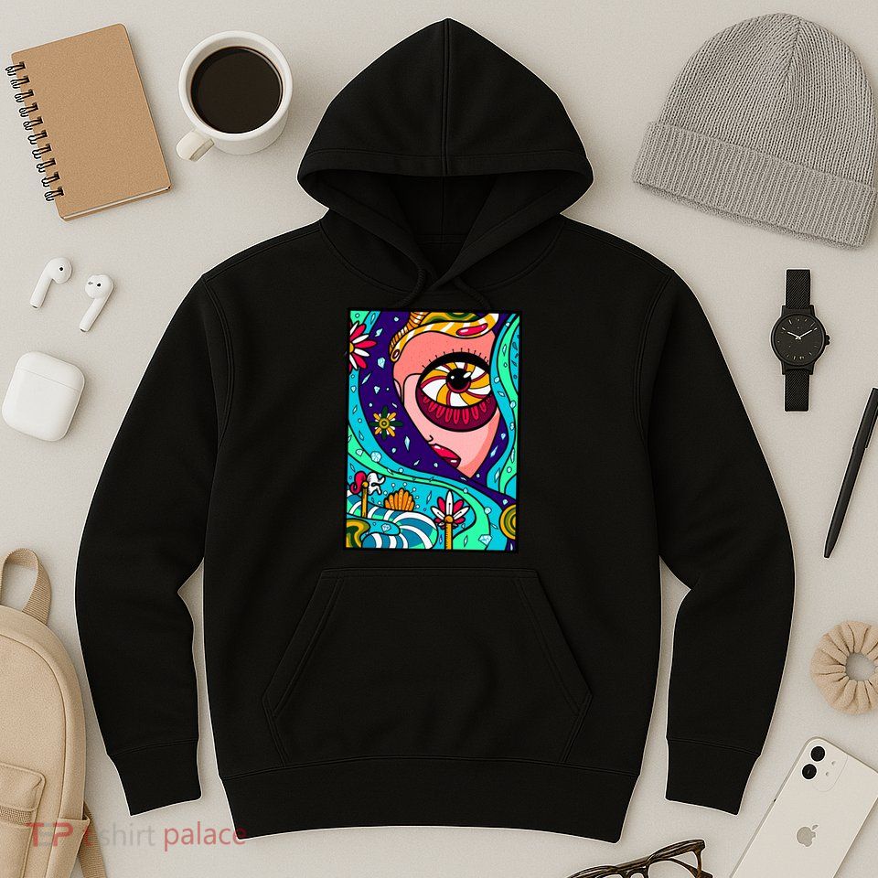 Lucy Sky Diamonds Type Abstract Psychedelic Hoodie