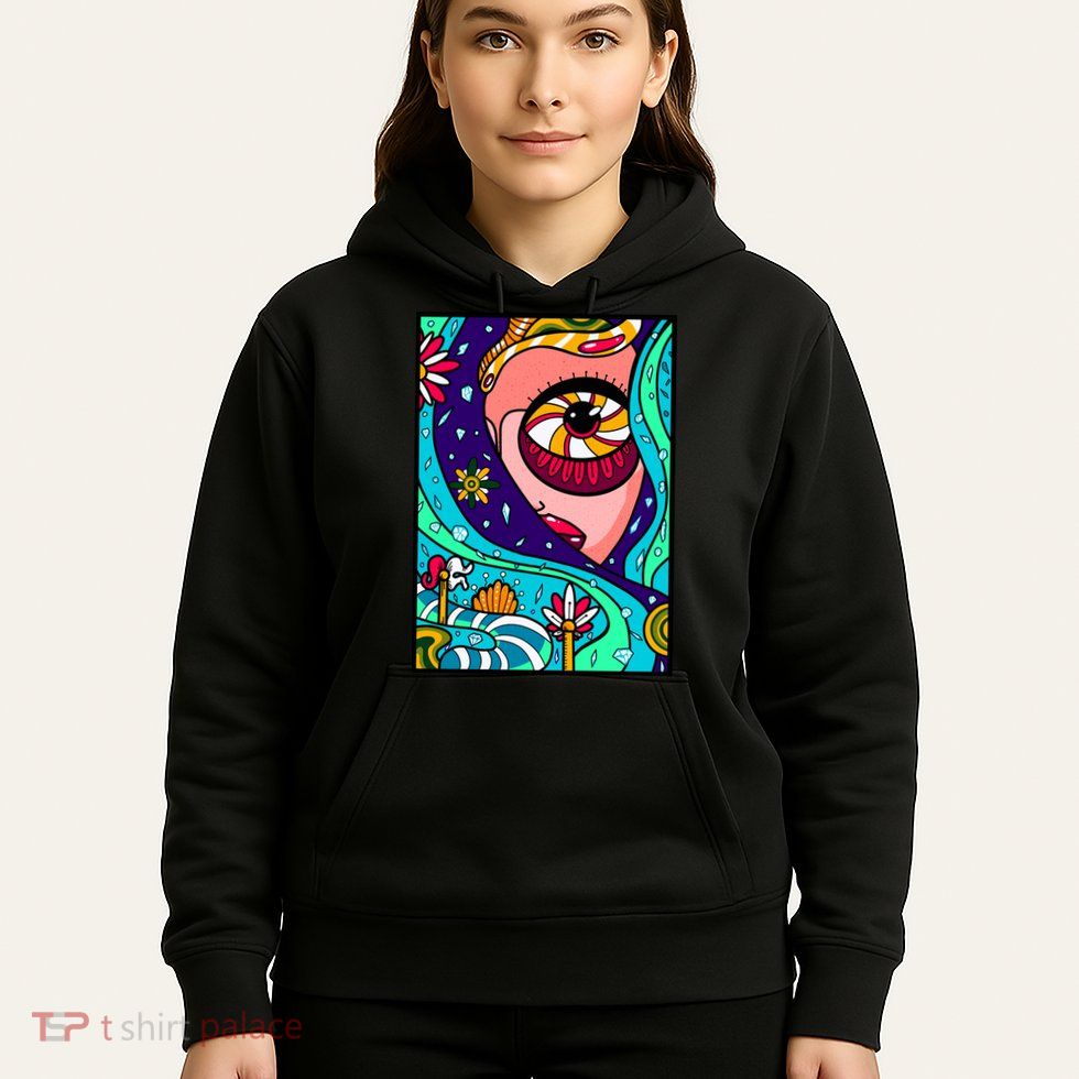 Lucy Sky Diamonds Type Abstract Psychedelic Hoodie